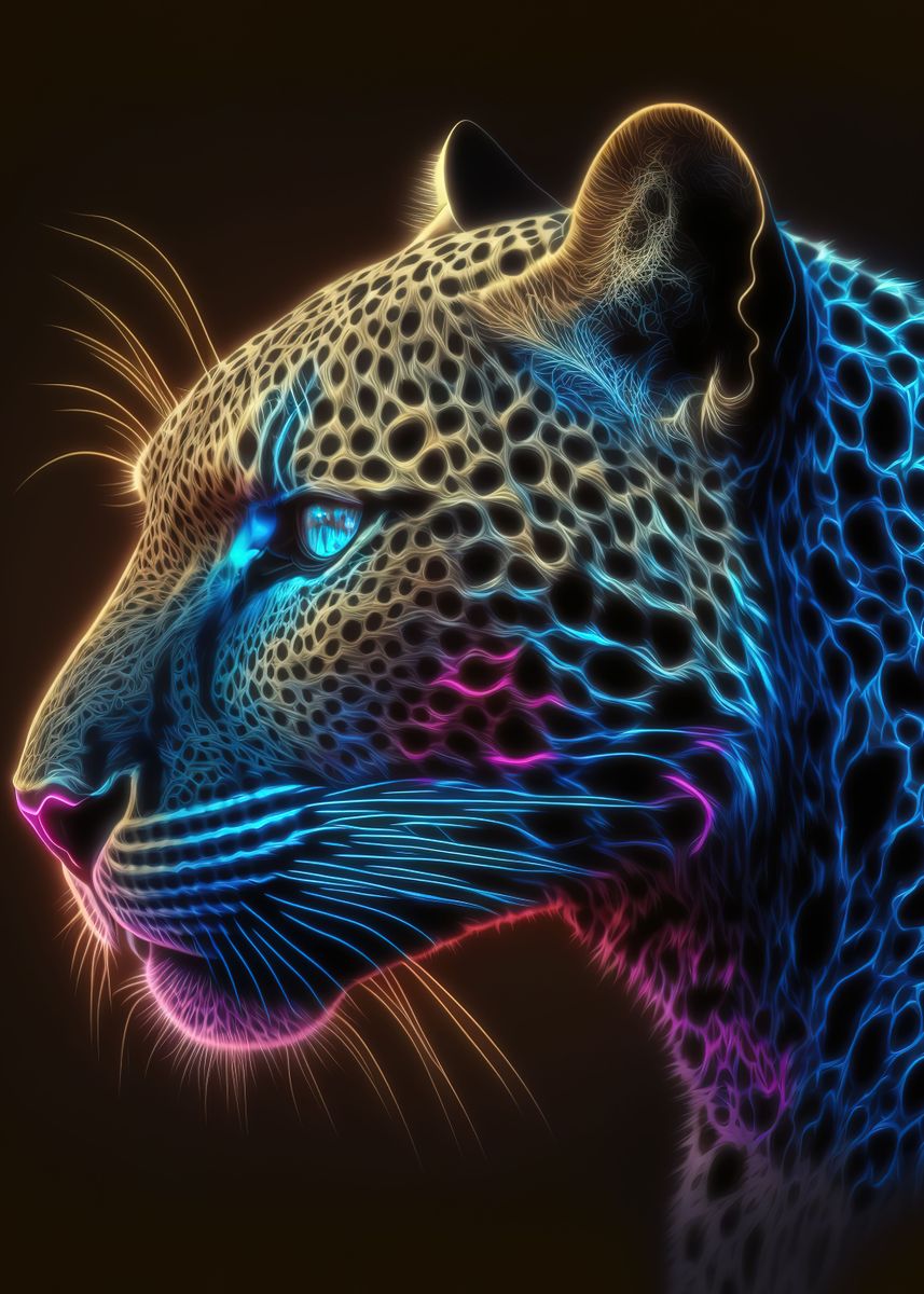 'Jaguar animal ' Poster, picture, metal print, paint by newton russell ...