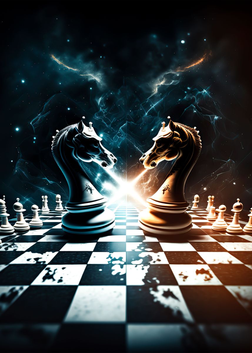 The Majestic King of Chess' Poster, picture, metal print, paint by Steel  Canvas Creations, Displate in 2023