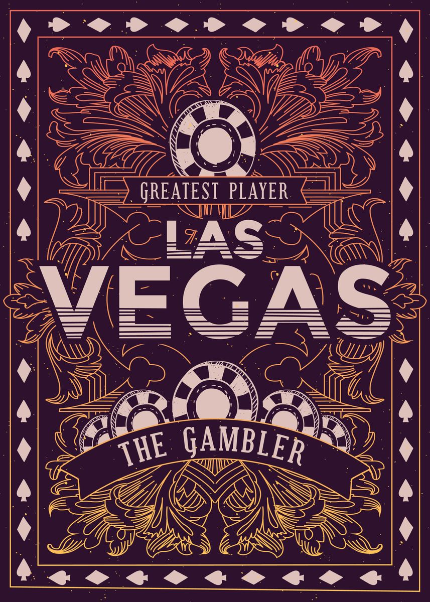 ‘Las Vegas The Gambler’ Poster, picture, metal print, paint by