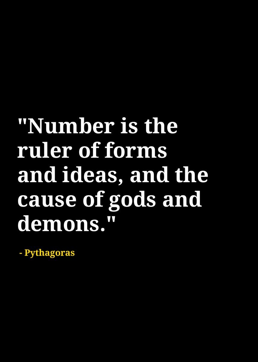 'pythagoras quote ' Poster by DNSM | Displate