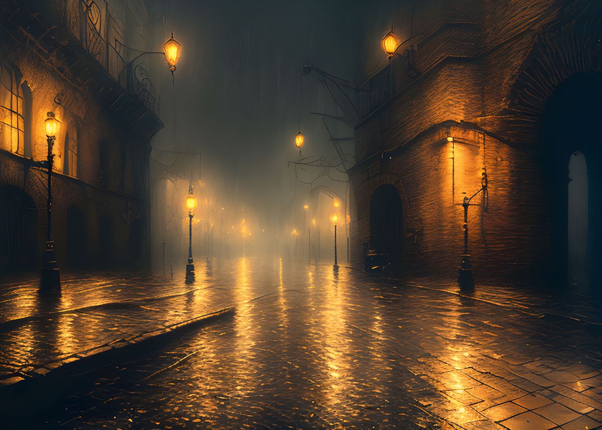 'Magical dark alley ' Poster by anettastar | Displate