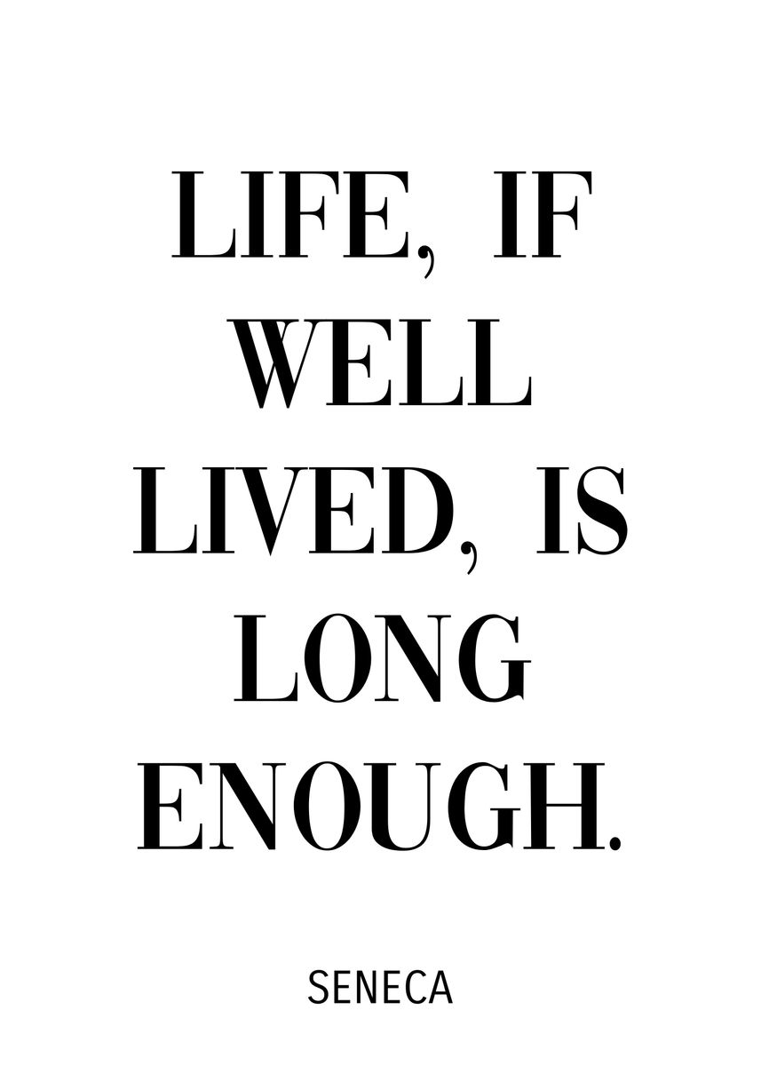 'Seneca Quote ' Poster, picture, metal print, paint by DIMS Displate