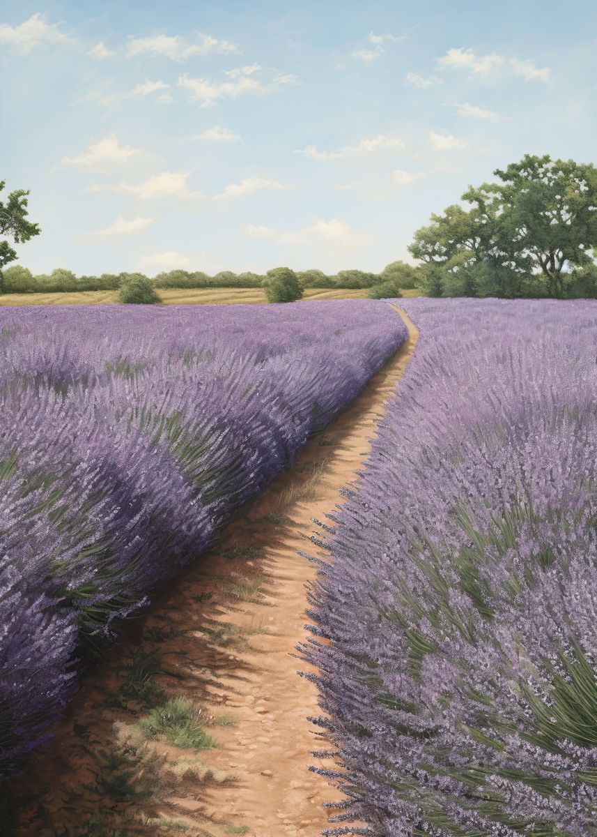 'Lavender Field' Poster, picture, metal print, paint by Morphic Prints ...