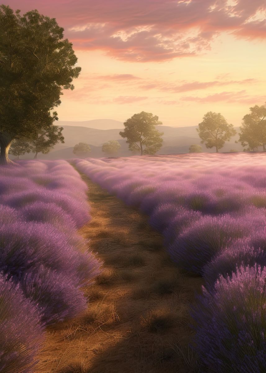 'Lavender Field' Poster, picture, metal print, paint by Morphic Prints ...