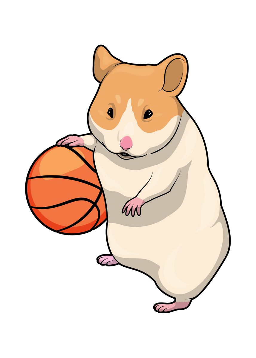 'Hamster Basketball Sports' Poster by Markus Schnabel | Displate