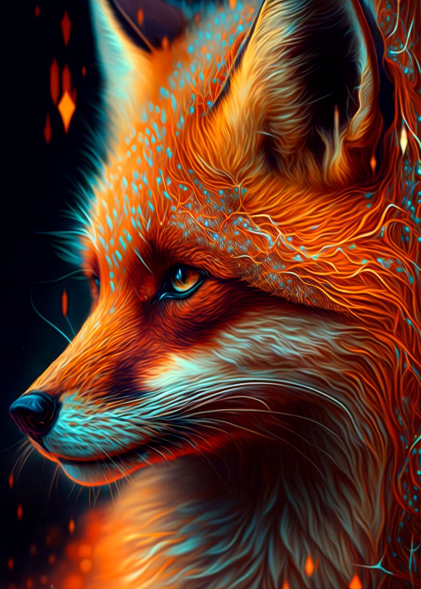 'Fantasy Fox' Poster, picture, metal print, paint by dnland thane ...