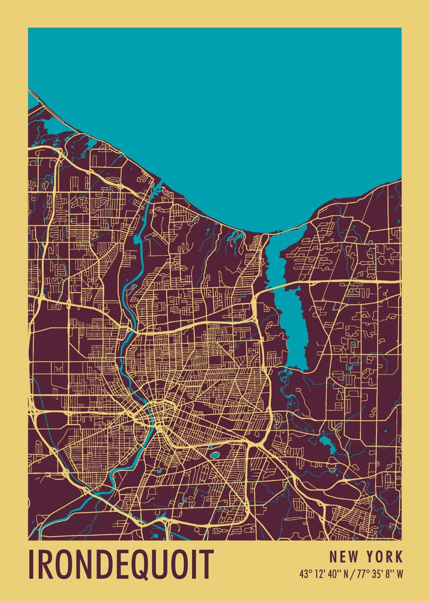 'Irondequoit' Poster, picture, metal print, paint by Miracle Studio