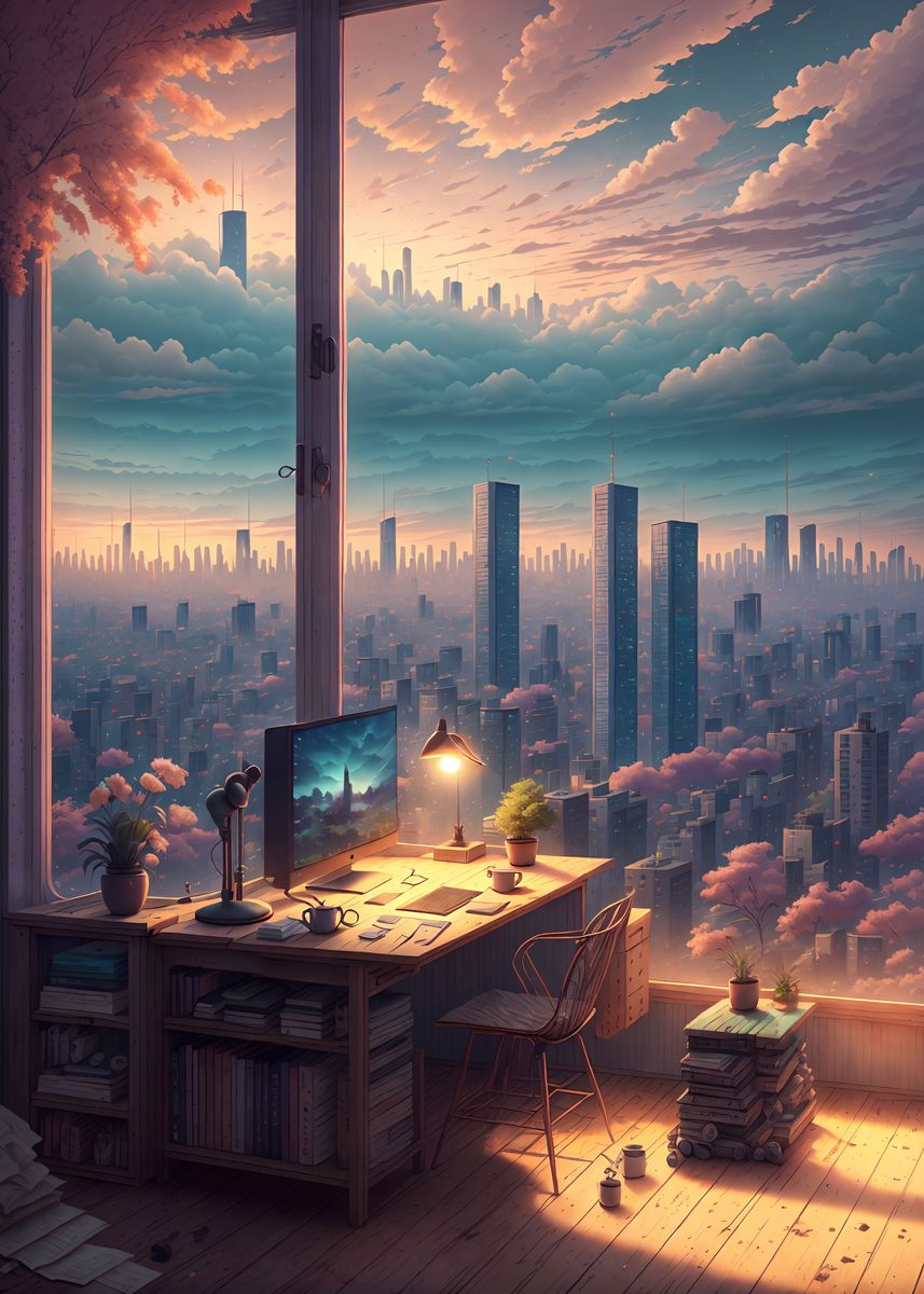 ‘Apartment’ Poster, picture, metal print, paint by DervlexArt | Displate