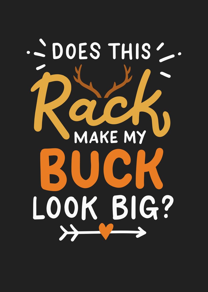 'Deer Hunting Rack ' Poster, picture, metal print, paint by maxdesign ...