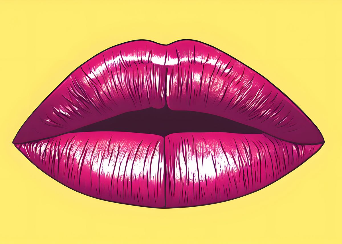 'Lips comic book 1970s colo' Poster by Gianfranco Grenar | Displate