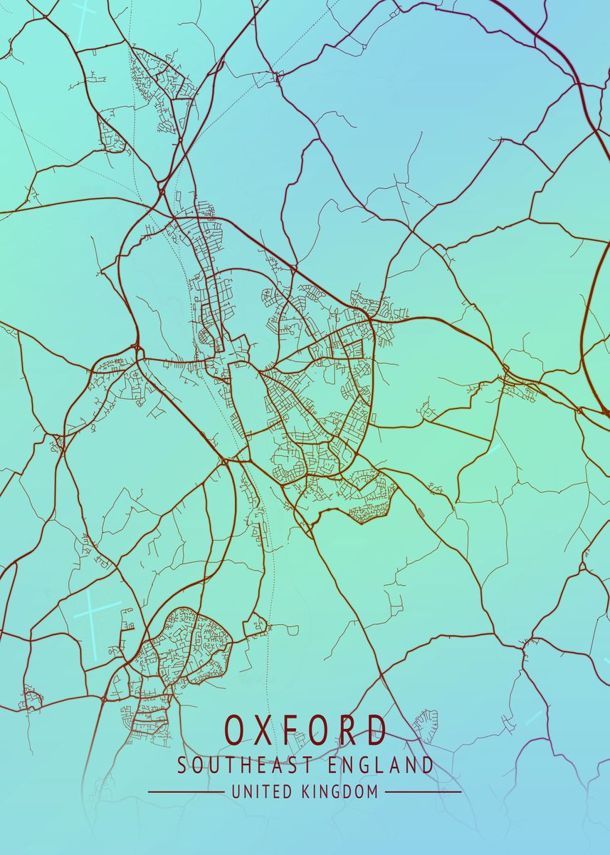 Oxford UK City Map Poster By Gigi Bgm Displate oxford-uk-city-map-poster-by-gigi-bgm-displate