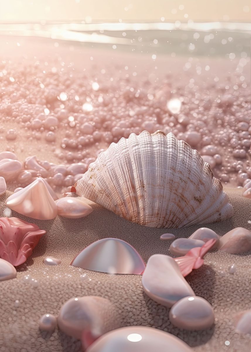 'Seashell Conch Shell Dream' Poster, picture, metal print, paint by
