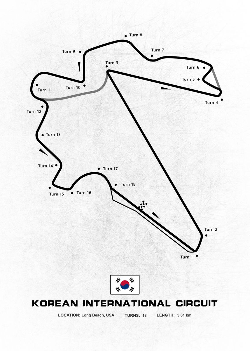 Korean Racing Graphics 'Korean International Race' Poster, picture, metal print, paint by ...