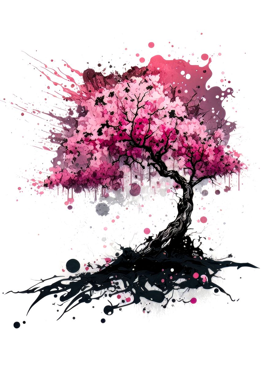 'Cherry Blossom' Poster, picture, metal print, paint by Geffrey ...