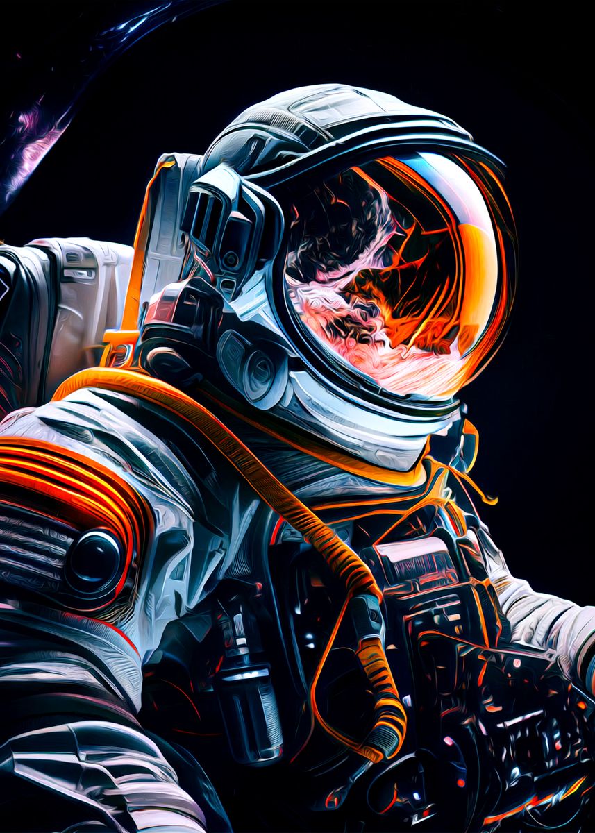 'Astronaut' Poster, Picture, Metal Print, Paint By Jimmy Rabsi | Displate