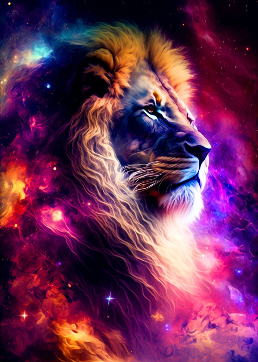 'Lion' Poster by Tiker Arts Displate