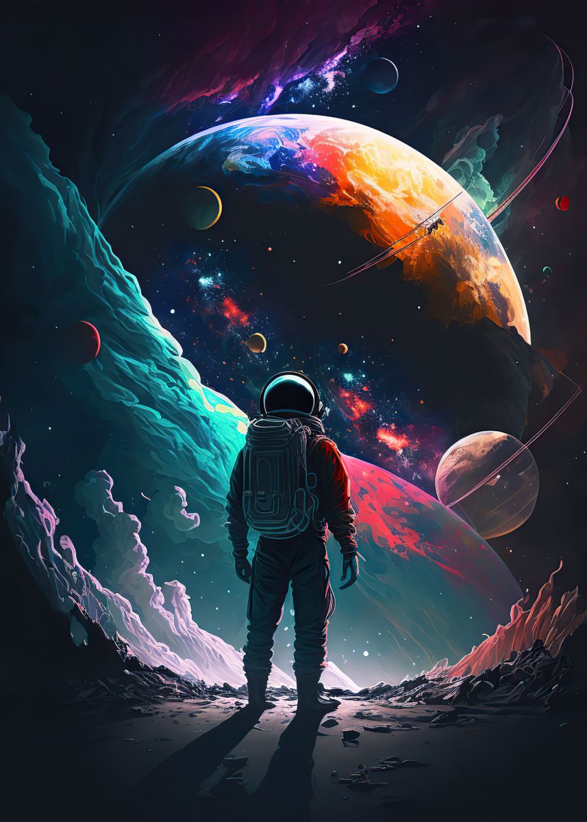 'Space' Poster, picture, metal print, paint by Yannis Denton | Displate