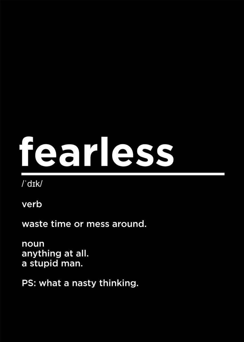 fearless-definition-poster-picture-metal-print-paint-by-lowpoly