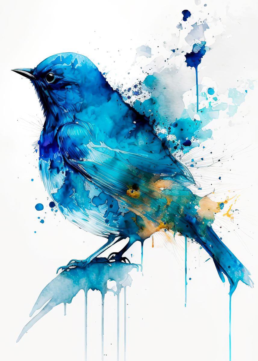 'Watercolor bird' Poster, picture, metal print, paint by Zaydan ...