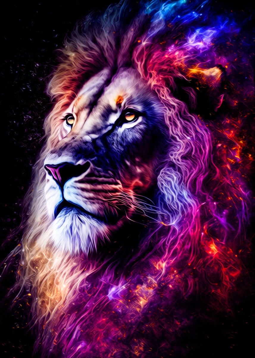 'Lion' Poster by Tiker Arts | Displate