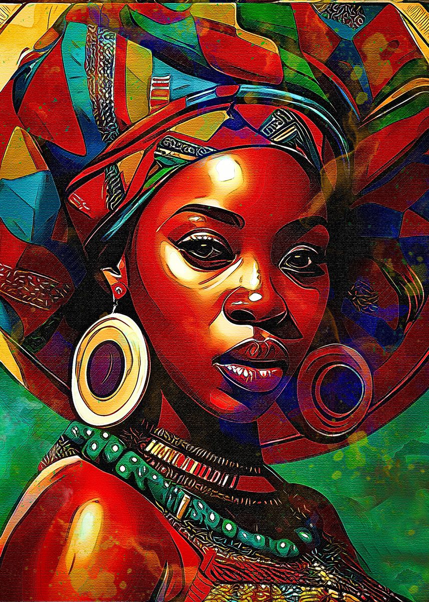 'Black African woman' Poster, picture, metal print, paint by tricky dee ...