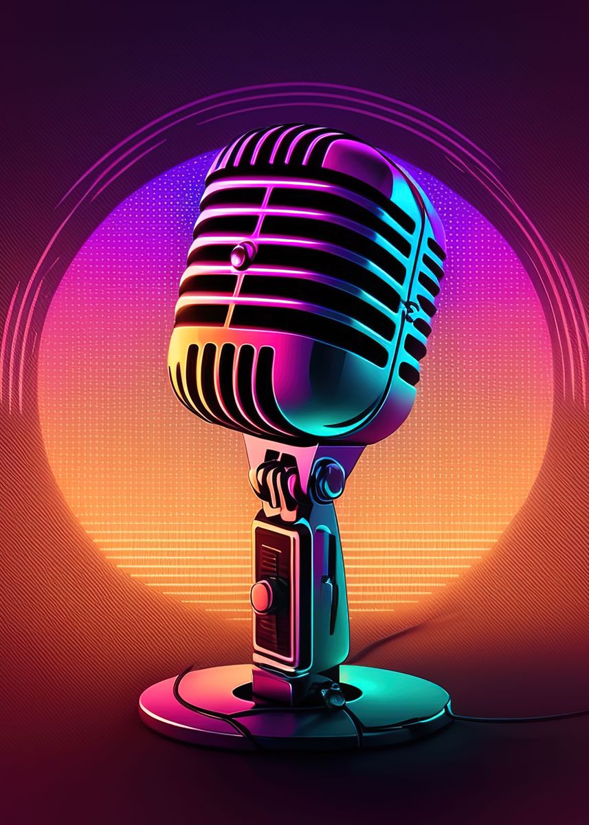 'Live Microphone Music' Poster by NeoRowe | Displate