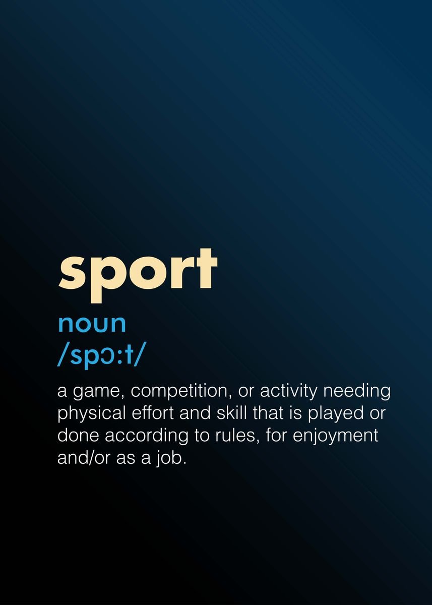 'Sport Word Dictionary' Poster by Viability Creative Displate