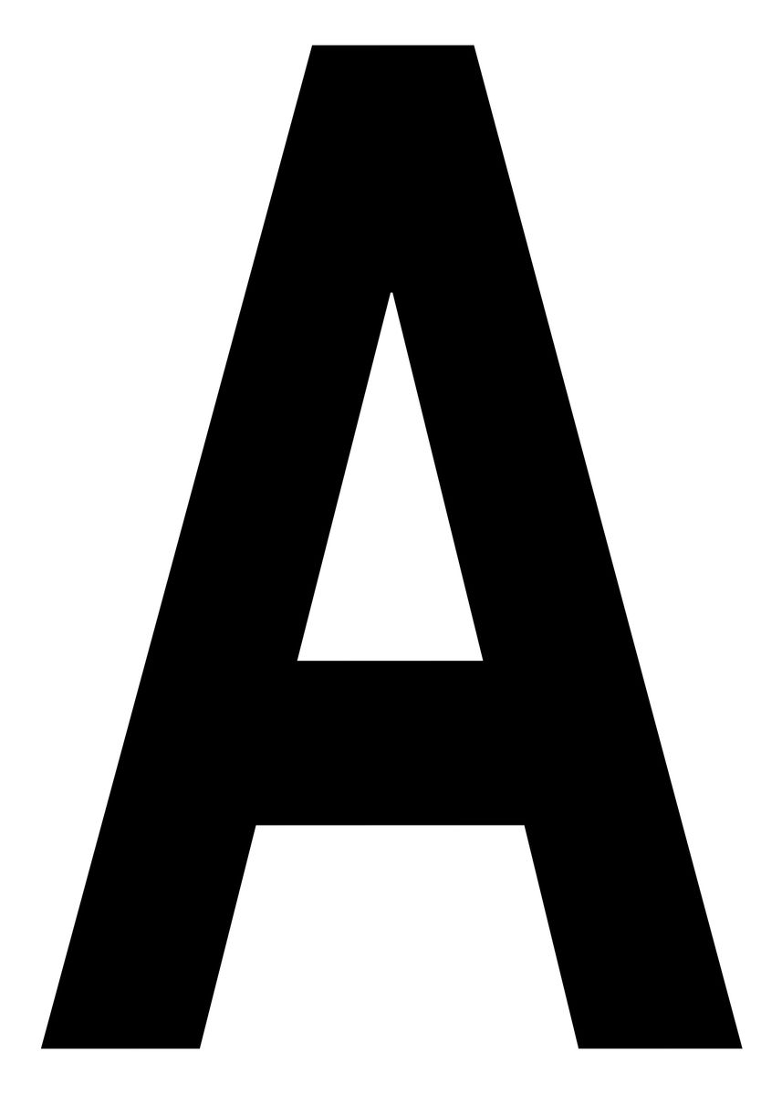 'Letter A in black' Poster by Bruce Stanfield Displate