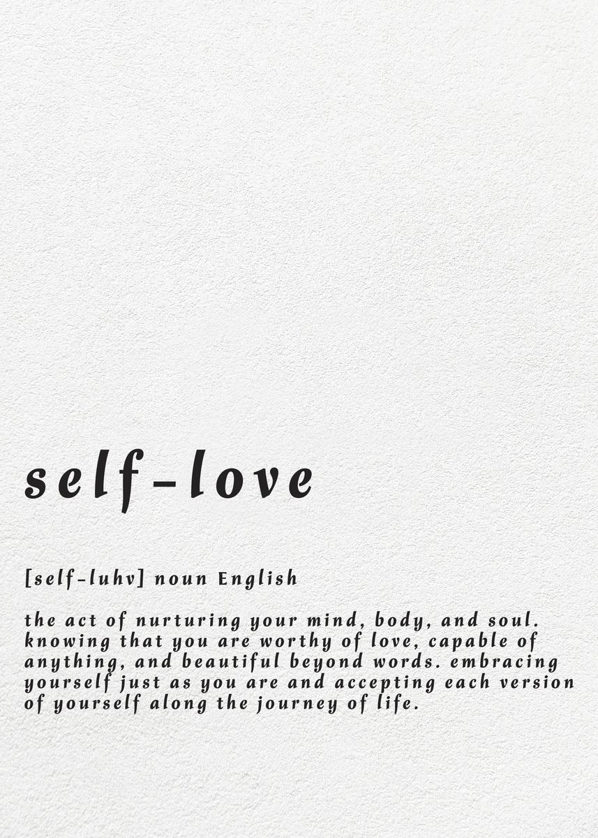 Self Love Definition Poster Picture Metal Print Paint By 1x Merch self-love-definition-poster-picture-metal-print-paint-by-1x-merch