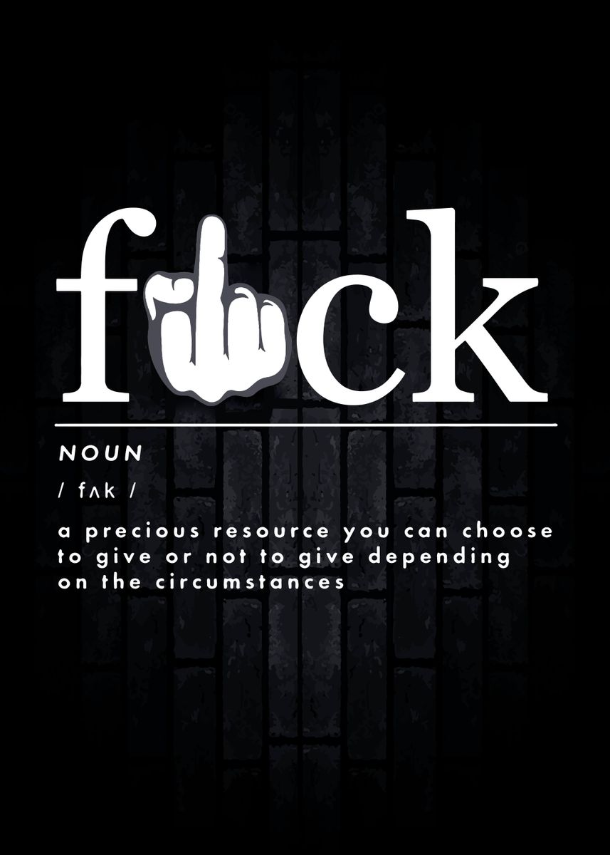 &#39;Fuck Definition Funny&#39; Poster by Art Funny | Displate