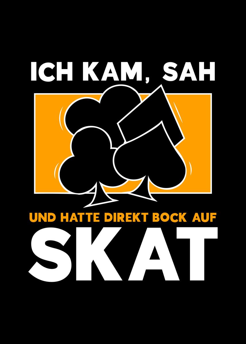 'Skat German' Poster, picture, metal print, paint by Sebastian Wünsche