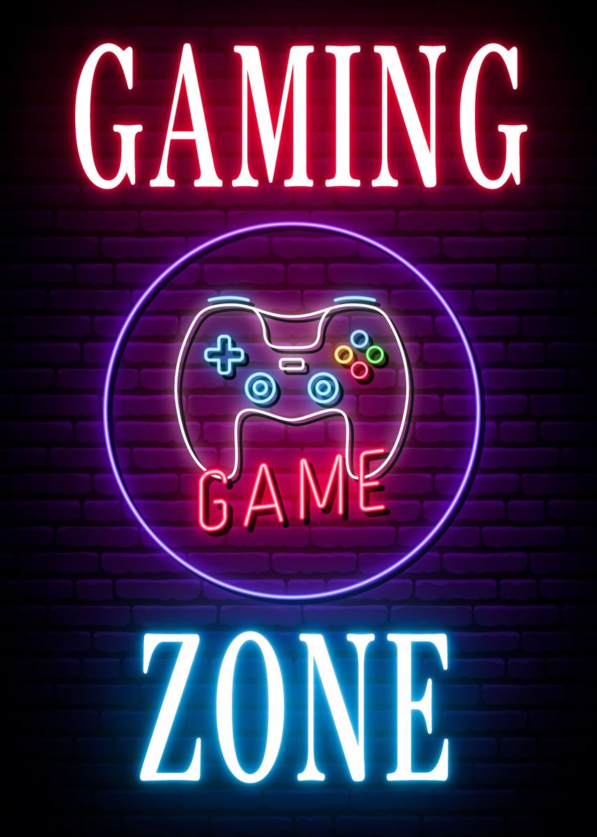 'Gaming Zone Quotes' Poster, picture, metal print, paint by 5Fine ...