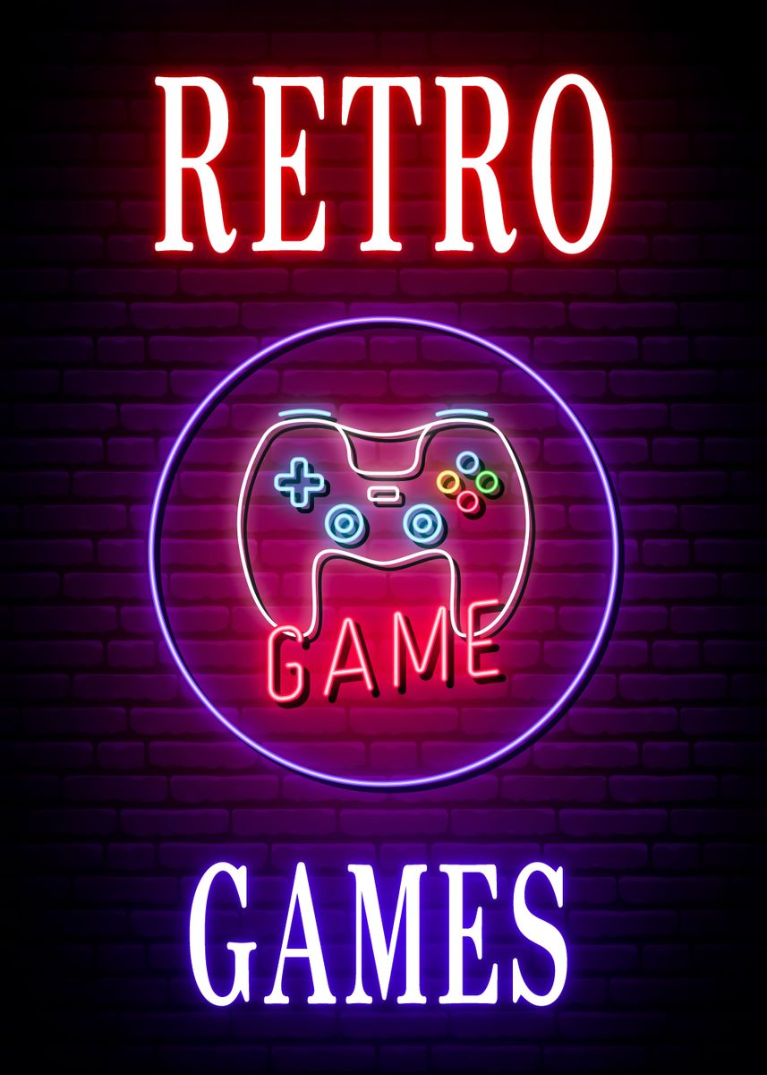 'Retro Games Quotes' Poster, picture, metal print, paint by 5Fine ...