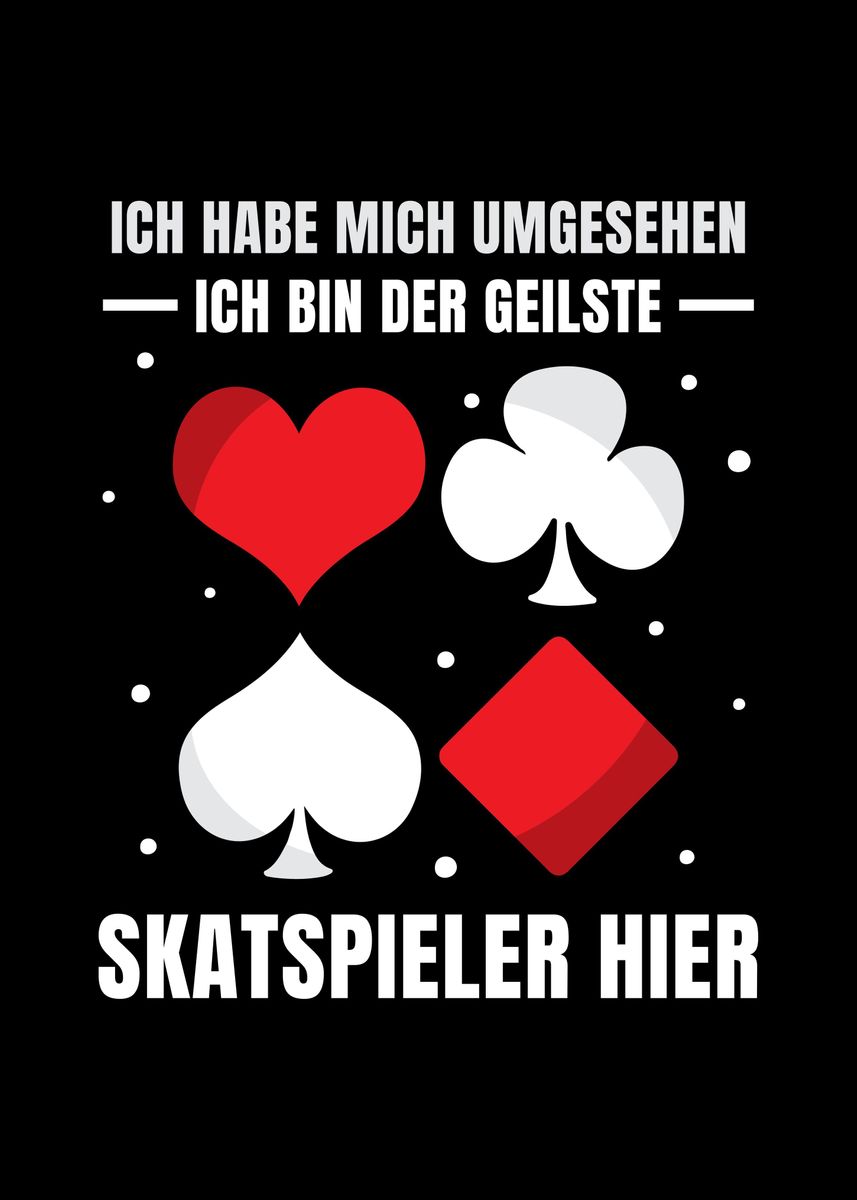 'Skat German' Poster, picture, metal print, paint by Sebastian Wünsche