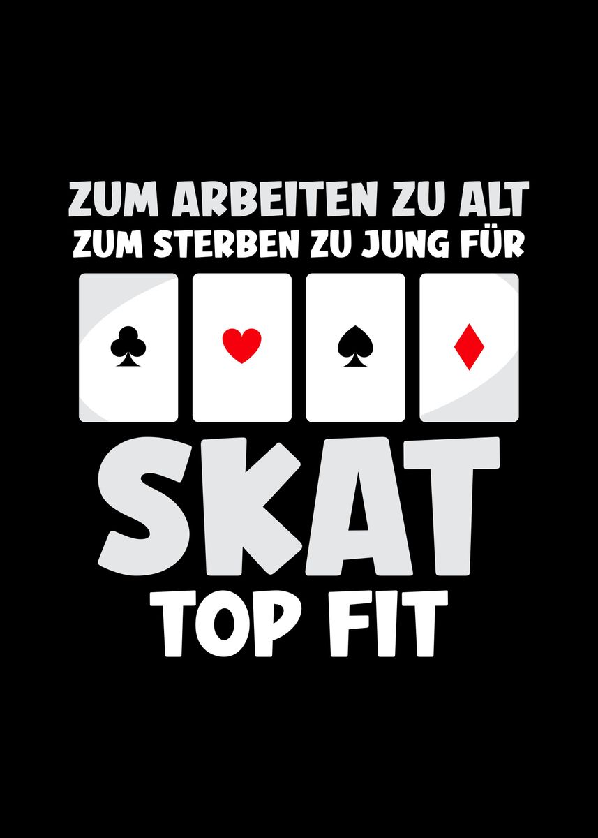 'Skat German' Poster, picture, metal print, paint by Sebastian Wünsche