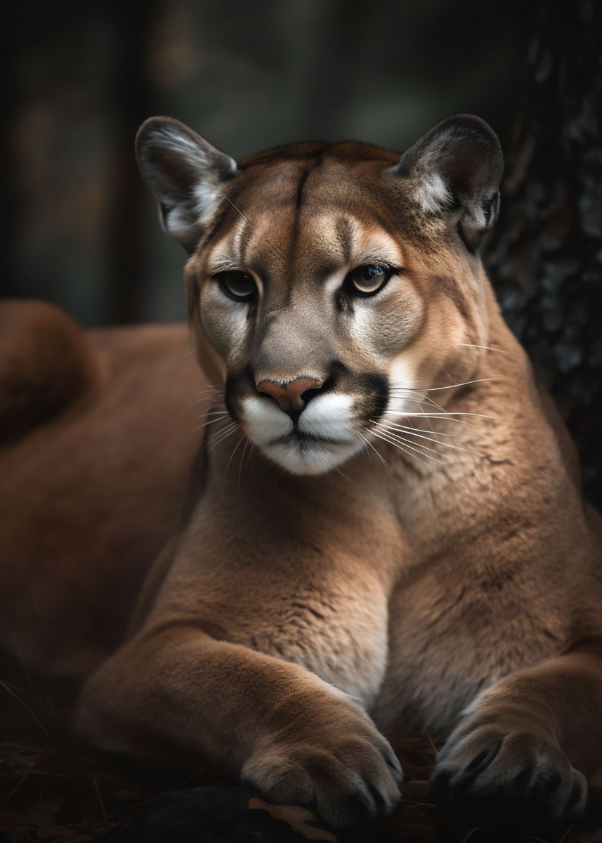 'Puma Stare' Poster, picture, metal print, paint by Zooscape Wildlife ...