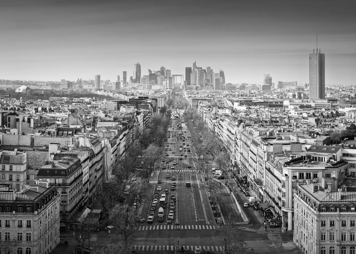 'La Defense black and white' Poster by PsychoShadow Displate