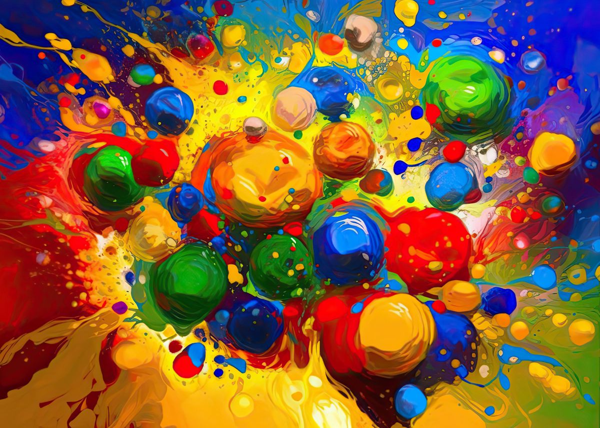 'Abstract Space Art 4' Poster by Benjamin Alvarez Displate