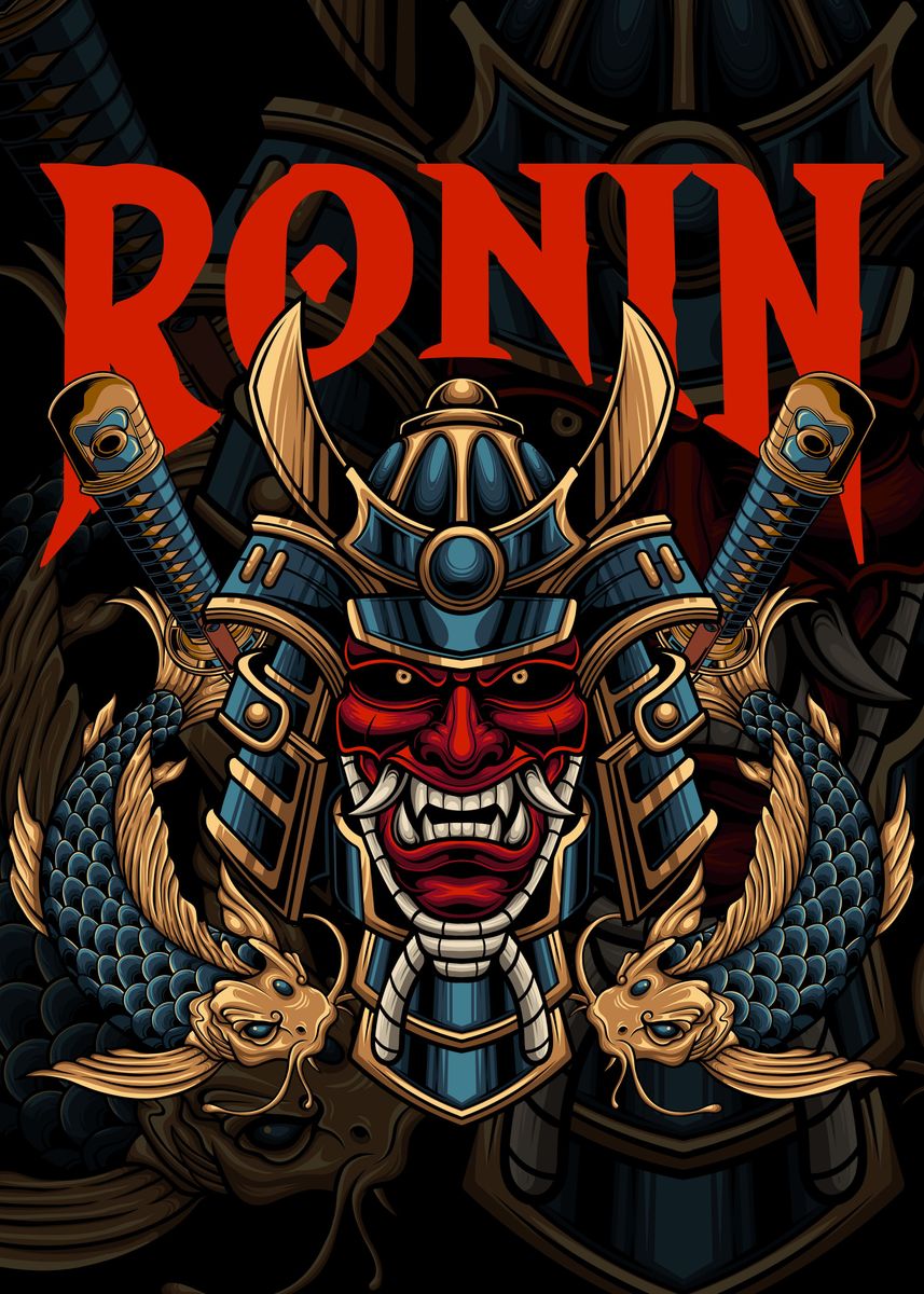 'The Ronin Warrior' Poster, picture, metal print, paint by Iqbal harris ...