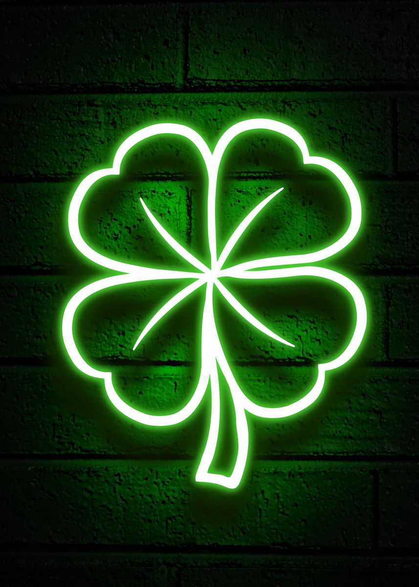 Lucky Clover Leaf Neon Sign Green Neon Light