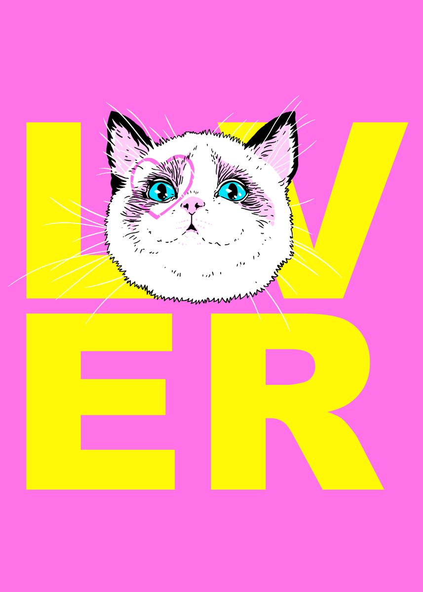 'Cat Lover' Poster by Anthony Brian Villafuerte | Displate