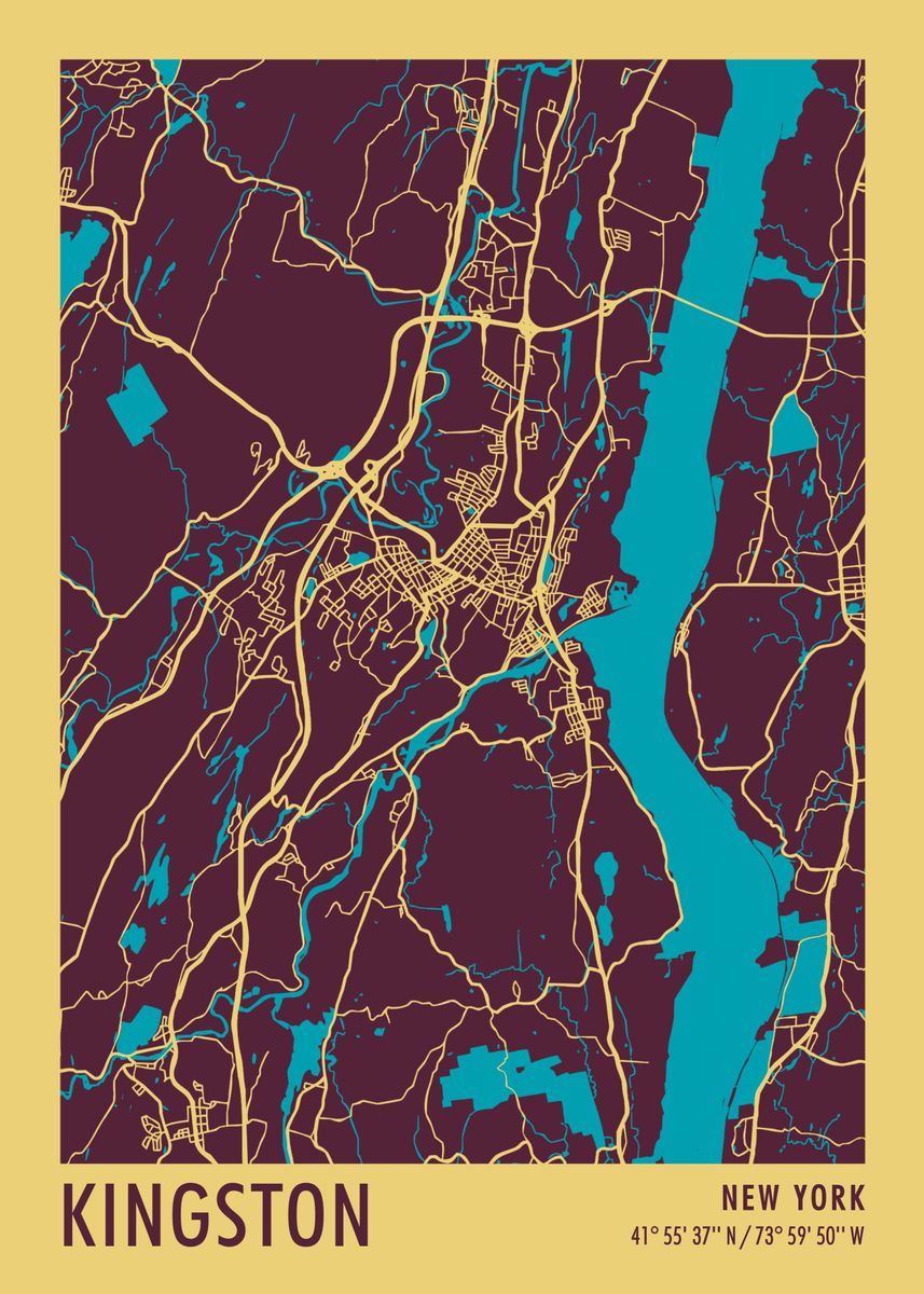 'Kingston Ny' Poster by Miracle Studio Displate