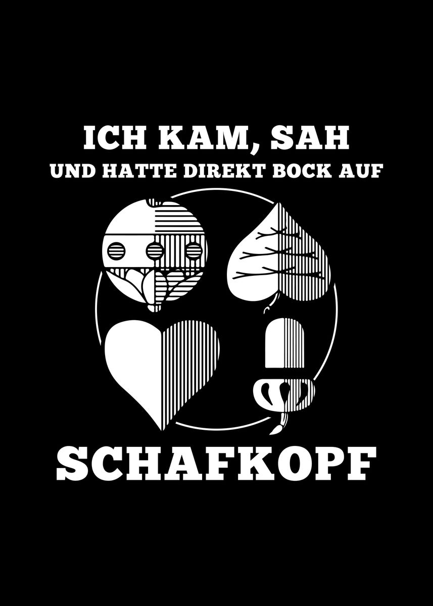 'Schafkopf' Poster, picture, metal print, paint by Sebastian Wünsche ...