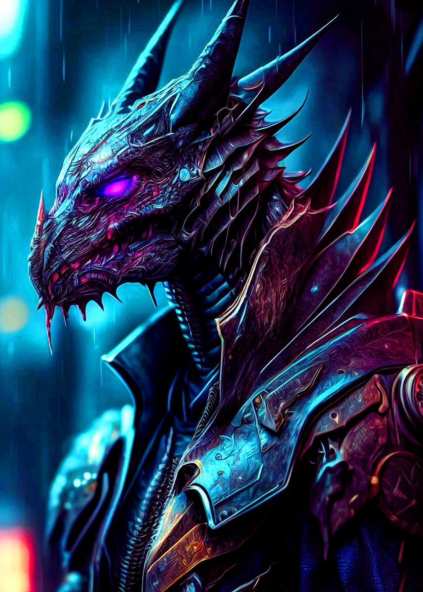 'Dragon Warrior' Poster, picture, metal print, paint by kins ral | Displate