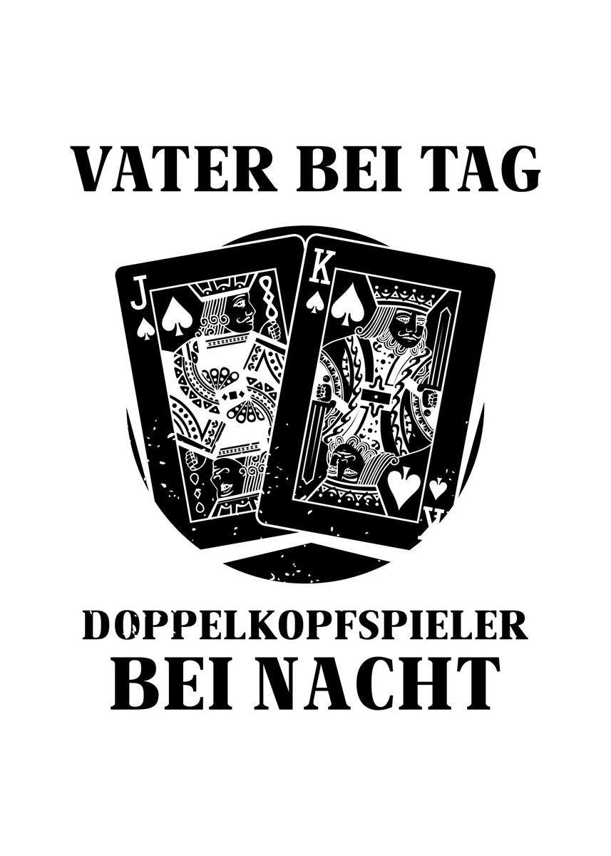 'Doppelkopf' Poster, picture, metal print, paint by Sebastian Wünsche
