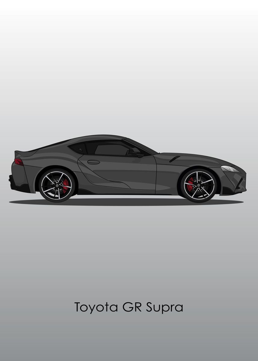 'Toyota GR Supra' Poster, picture, metal print, paint by Conceptual ...