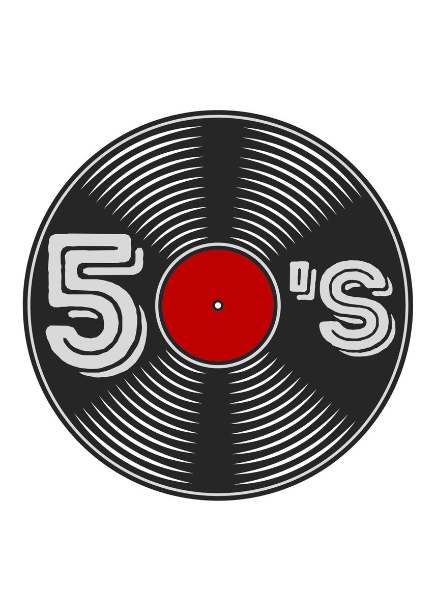 'Vinyl 50s Vintage Retro' Poster, picture, metal print, paint by Wijaki ...