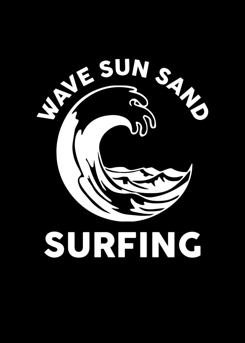 'Wave Sun Sand Surfing' Poster by bananadesign | Displate