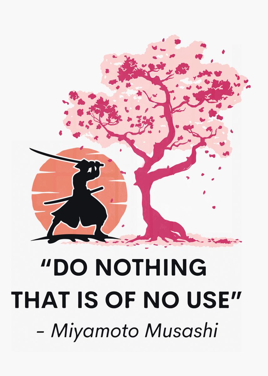 'Samurai Quote' Poster, picture, metal print, paint by King ART Displate