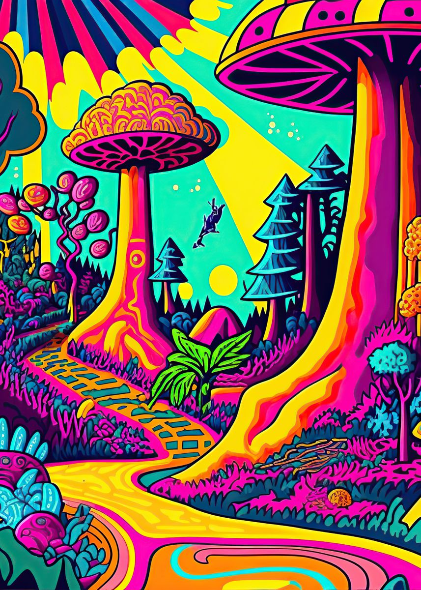 Psychedelic Nature Poster By Siobhan Lamb Displate